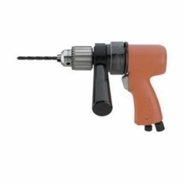 Right Angle Drill, ToolKit Bare Tool, 12 Chuck, 3JawKey Chuck, 650 RPM, 1 hp, 90 PSI Air, 14, Sioux Tools, Mfr#: 3P1240
